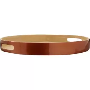 Image of Premier Housewares Kyoto Large Round Rose Gold Serving Tray