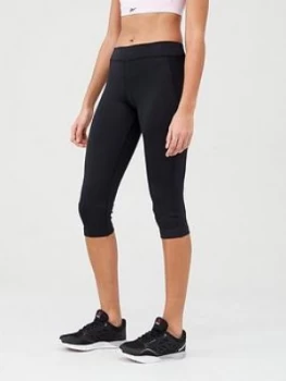 image of Reebok Workout Ready Capri Leggings - Black