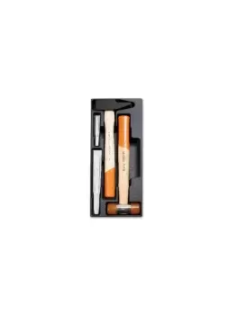 Image of Beta Tools T233 4pc Hammer & Flat Chisel Set in Hard Tray for Roller Cabs