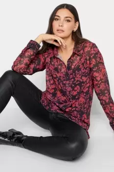 image of Tall Blurred Floral Print Shirt