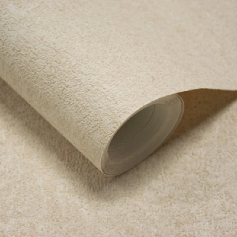 Image of Grandeco Plaster Effect Casper Blown Vinyl Wallpaper, Beige
