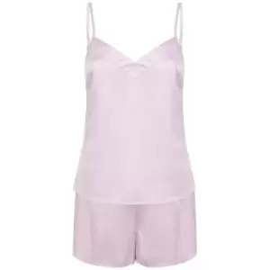 image of Towel City Ladies/Womens Satin Cami Short PJs (XL/XXL) (Light Pink)