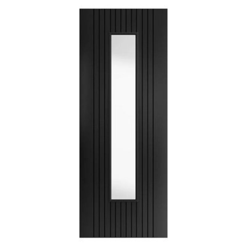 Image of JB Kind Doors Aria Black Glazed Internal Laminate Door