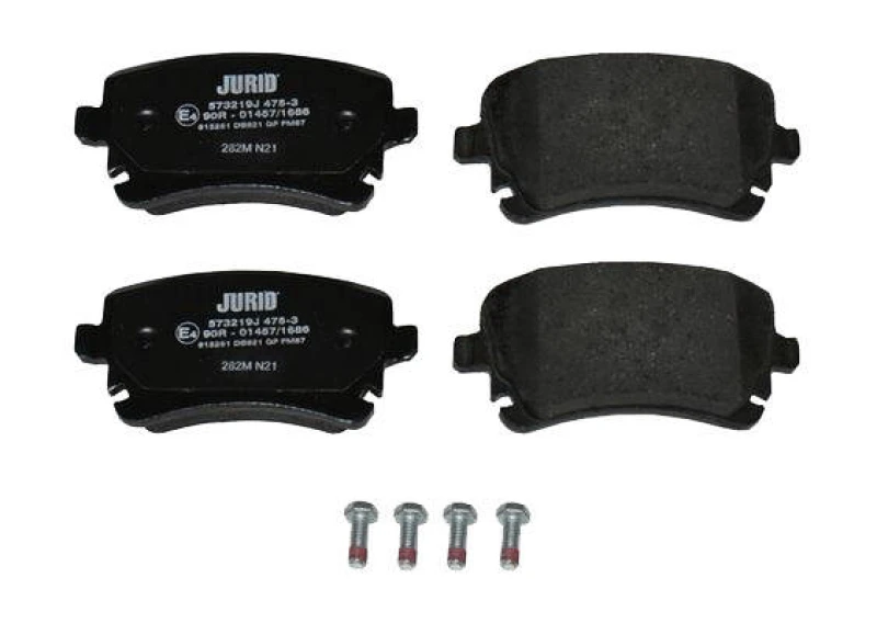 Image of JURID 573219J Brake pad set not prepared for wear warning indicator, with accessories Brake Pad Set,disc brake (402)