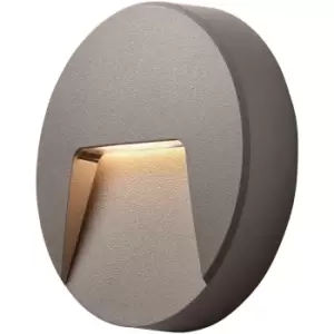 Image of Round Outdoor IP65 Pathway Guide Light - Indirect CCT LED - Grey ABS Plastic