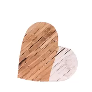 image of Crossland Grove Tulsa Wood Block Heart Large 250x40x240mm