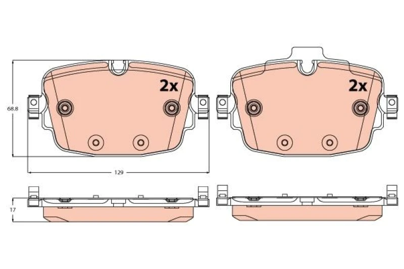 Image of Brake pad set TRW GDB2215