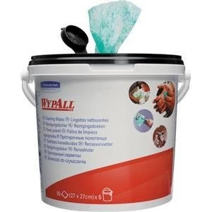 image of Original Wypall Bucket of Cleaning Wipes Blue 1 x Bucket