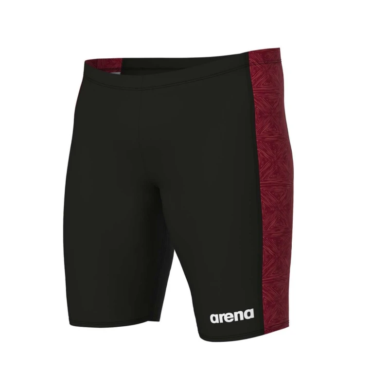 Image of Arena Abstract Tiles Jammer Swim Shorts - Black 26 inch