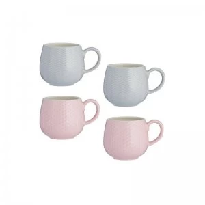 image of Mason Cash Set of 4 Embossed Mugs