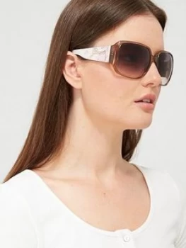 image of Guess Square Sunglasses - Light Brown