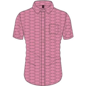 Image of Pink Floyd - Courier Pattern Unisex Large T-Shirt - Pink