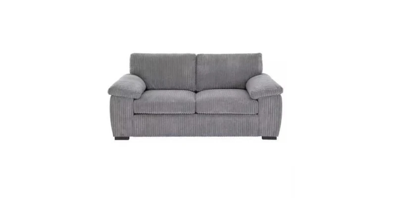 Image of LUXURY LIFE Collingdale Jumbo Cord Fabric 2 Seater Sofa Grey