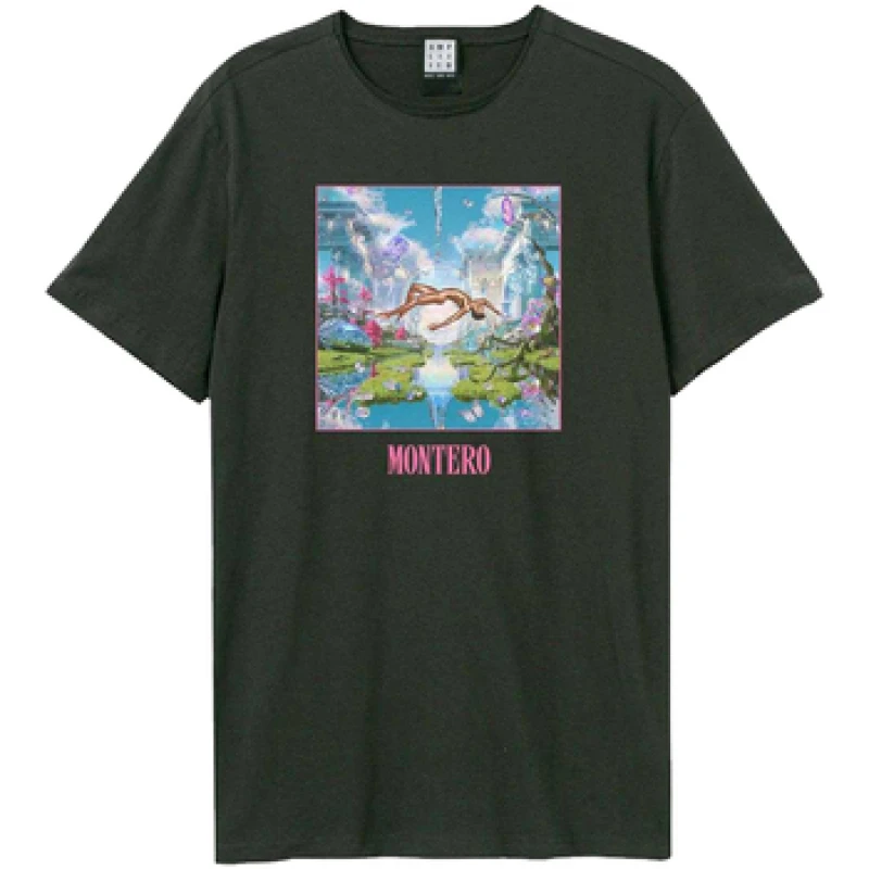 Image of Amplified Mens Montero Lil NAS X T-Shirt in Charcoal Size: XS Charcoal Male XS