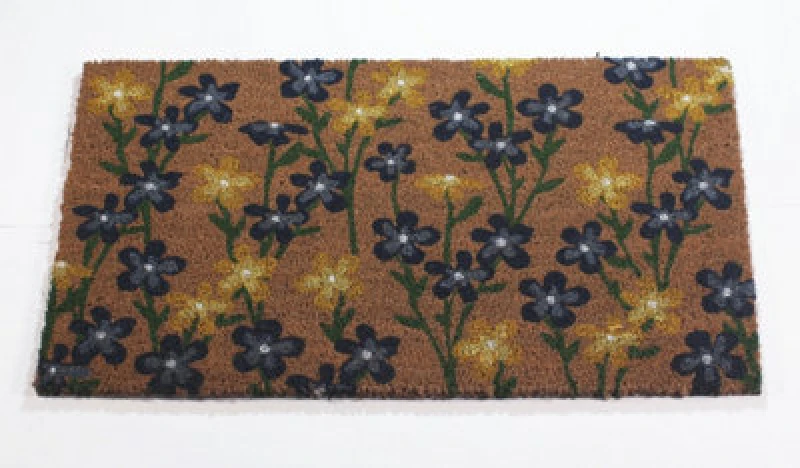 Image of Rhs Spring Flowers Door Mat Latex Backed 45 X 75Cm