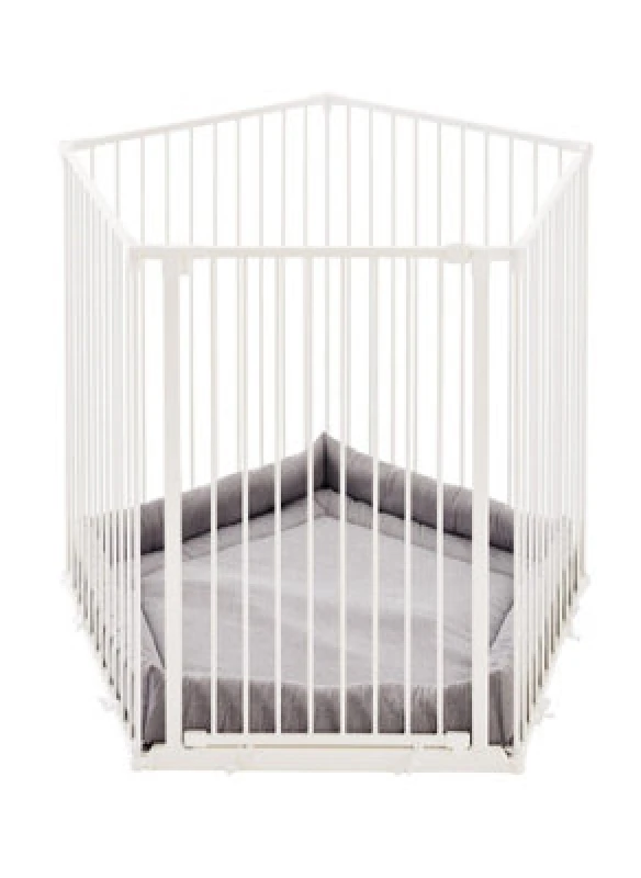 Image of Safetots Extra Tall Play Pen With Mat, Pentagon, 5 X 72Cm, White, 105Cm High