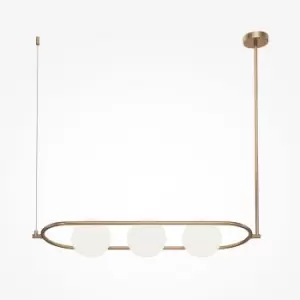 Image of Maytoni Erich Modern 3 Light Globe Pendant Ceiling Light Brass E14