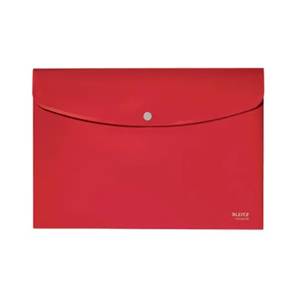Image of Leitz Recycle Document Wallet Plastic A4 Red (Pack of 10) 46780025
