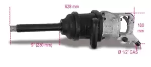 Image of Beta Tools 1930HLA 1" Drive Reversible Composite Air Impact Wrench 9" Anvil