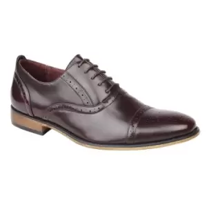 Image of Goor Childrens Boys Capped Lace Oxford Brogue Shoes (1 UK) (Oxblood)