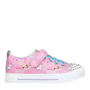 Image of Skechers Sunshine Gore & Strap Sneak - Pink