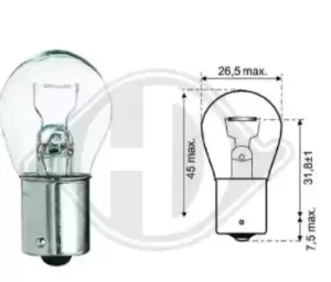 Image of DIEDERICHS Light Bulbs VW,AUDI,MERCEDES-BENZ LID10047 191953050C,1H0953049B,1H0953050B Bulb, indicator 2D0945095c,J9913211210,N0177102,N0177322