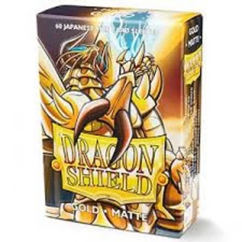 Image of Dragon Shield Matte Japanese Size- Gold - 60 Sleeves Per Box - 10 packs