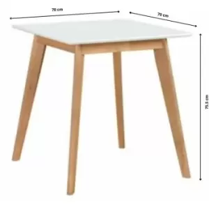 Image of Out & out York Dining Table White- 70cm
