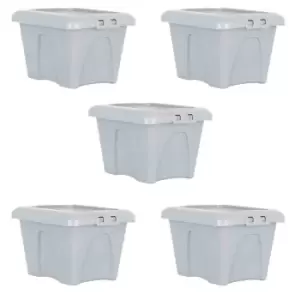 Image of Wham Set 5 Wham Home Upcycle 14L Box & Lid Soft Grey