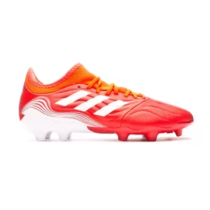 Image of adidas Copa Sense.3 Firm Ground Boots, Red/White/Orange, Size 1
