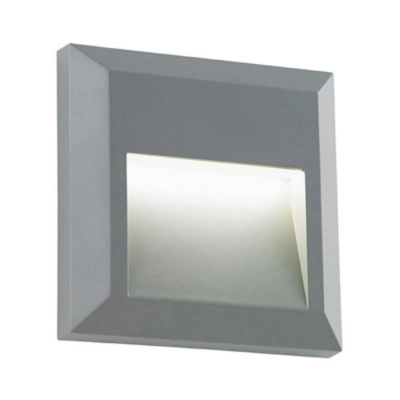 Image of Netlighting Severus Outdoor Integrated LED Square Indirect IP65 1.1W Grey Abs Plastic & Clear PC Grey