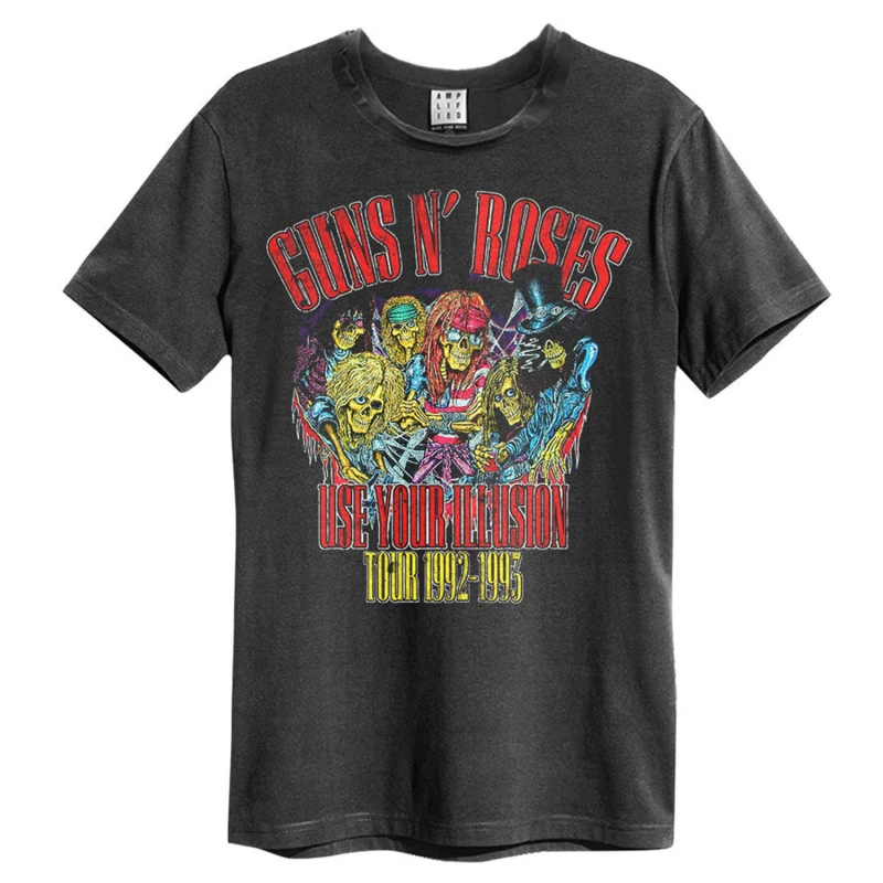 Image of Amplified Amplified Men Use Your Illusion Guns N Roses T-Shirt in Charcoal Size: X-Small Charcoal XS Male 5059699797192