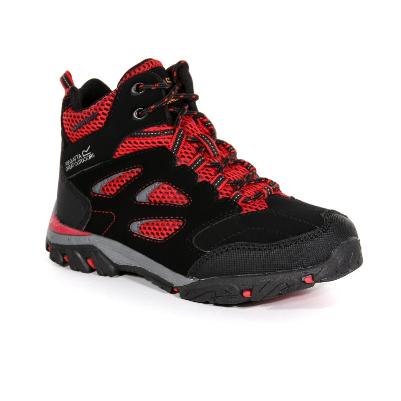 Image of Regatta Holcombe Iep Junior Waterproof & Breathable Walki Hiking Boots Unisex Kids - Black C11