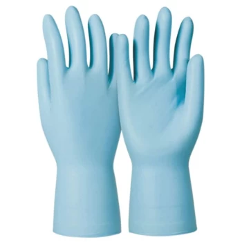 Image of Dermatril Disposable Gloves, Blue, Nitrile, Powder Free, Textured - Honeywell Kcl