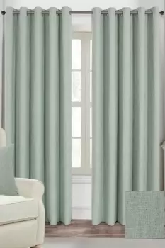 Image of Linen Eyelet Lined Curtain Pair