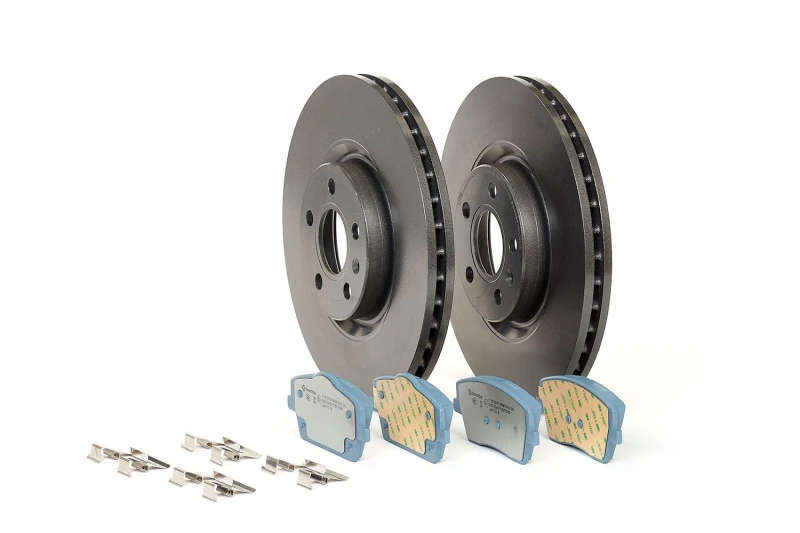 Image of BREMBO KT 08 074 Brake disc and pads set BEYOND LINE - EV without accessories, Brake Disc Type: internally vented, excl. wear warning contact Brake S