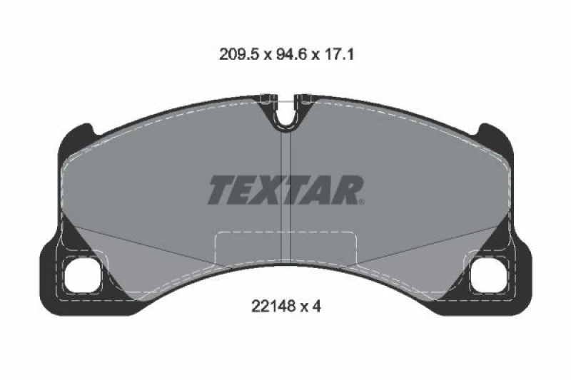 Image of Brake pad set TEXTAR 2214801