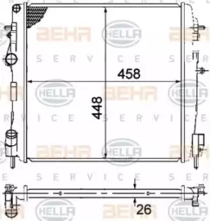 Image of x1 Behr Heat Exchanger 8MK376771-791 with Screw Genuine replacement Made in CN