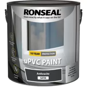 image of Ronseal - upvc Window and Door Paint - Anthracite - Satin - 2.5L - Anthracite