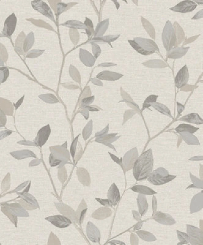 Image of Rasch Silver Birch Luxury Textured Wallcovering - Silver/neutral