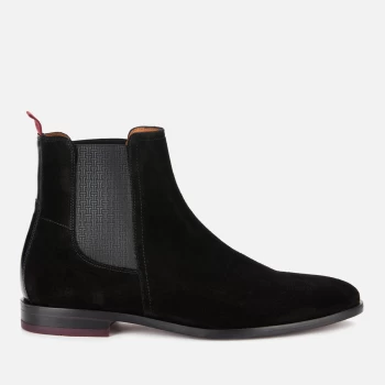 Image of Ted Baker Mens Ficus Suede Chelsea Boots - Black - UK 11