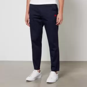 Image of HUGO Gyte223 Cotton-Blend Twill Trousers - 50/L