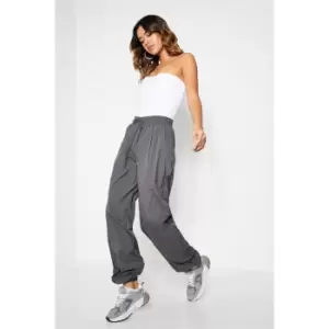 Image of I Saw It First Parachute Cargo Trousers - Grey