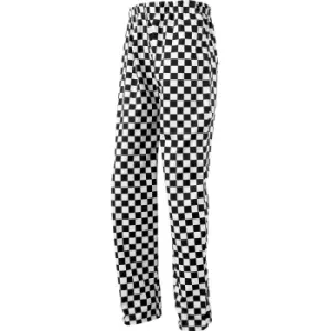 Image of Premier Essential Unisex Chefs Trouser / Catering Workwear (Pack of 2) (3XL) (Black/White (Big Check)) - Black/White (Big Check)
