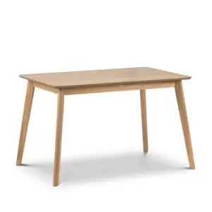 Image of Boden Rectangular Oak Veneer Dining Table with 4 Lars Dining Chairs Oak