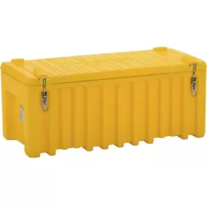 image of CEMO Universal box made of polyethylene, capacity 250 l, max. load 200 kg, yellow