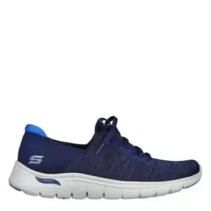 image of Skechers Sock Knit Fixed Lace Slip-On - Blue