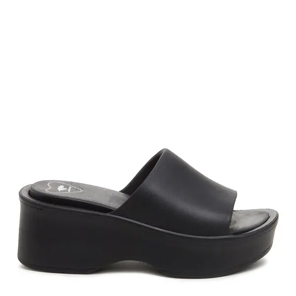 image of Rocket Dog Petal Black Platform Slide Sandals