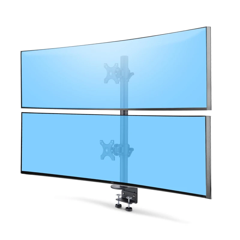 Image of StarTech.com StarTech.com Desk Mount For 2x Vertically Stacked Monitors, Dual 49", Total 70lb (32kg), C-Clamp, Quick-Release VESA System, Widescreen 1