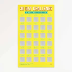 Image of Scratch off 30 Day Challenge Happiness Poster